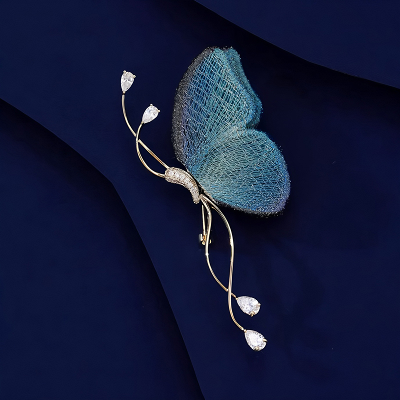 Embroidery Initials Designs - Broche bordado exquisito de mariposa con