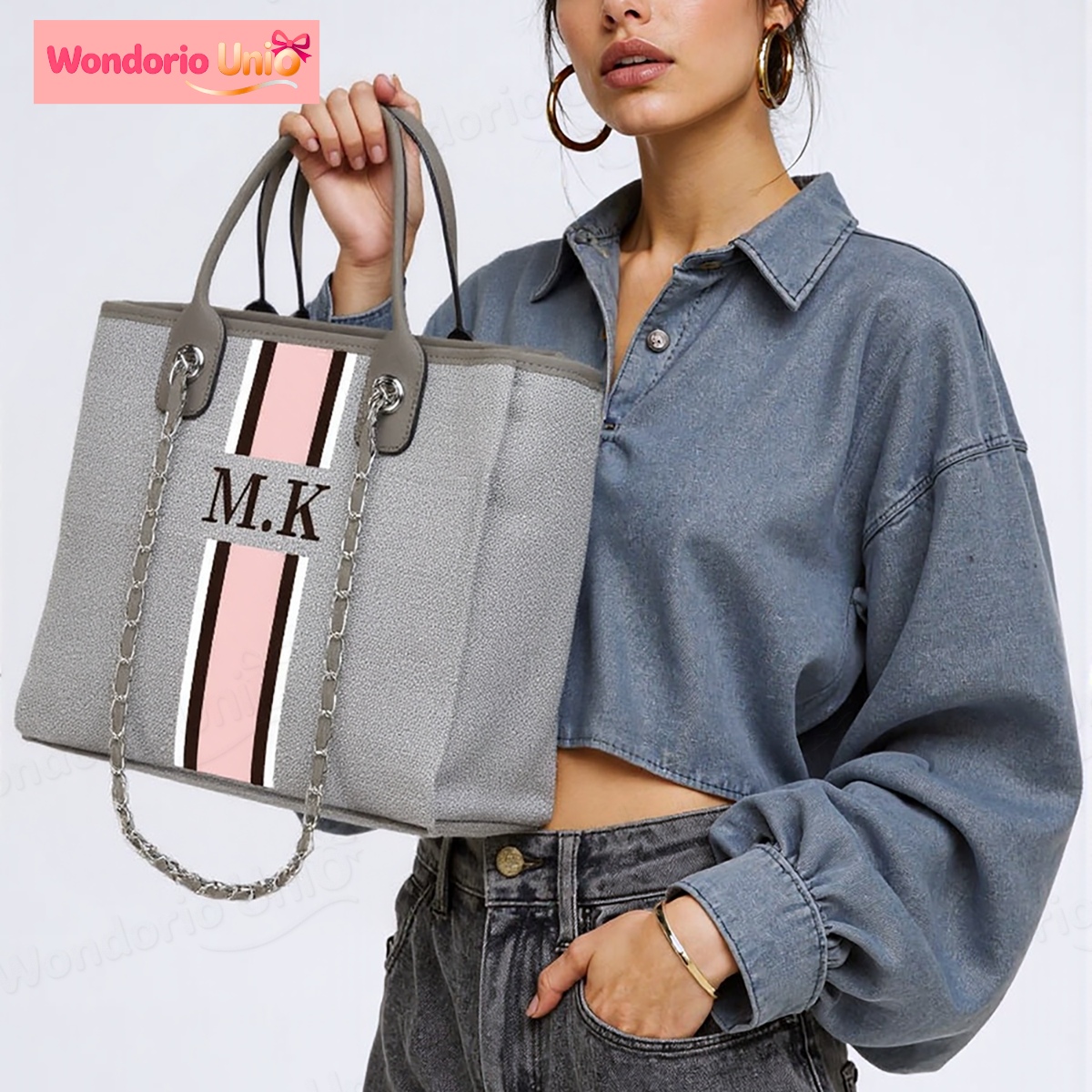 Bolsa de Lona Personalizada co - Embroidery Initials Designs reseña y precio