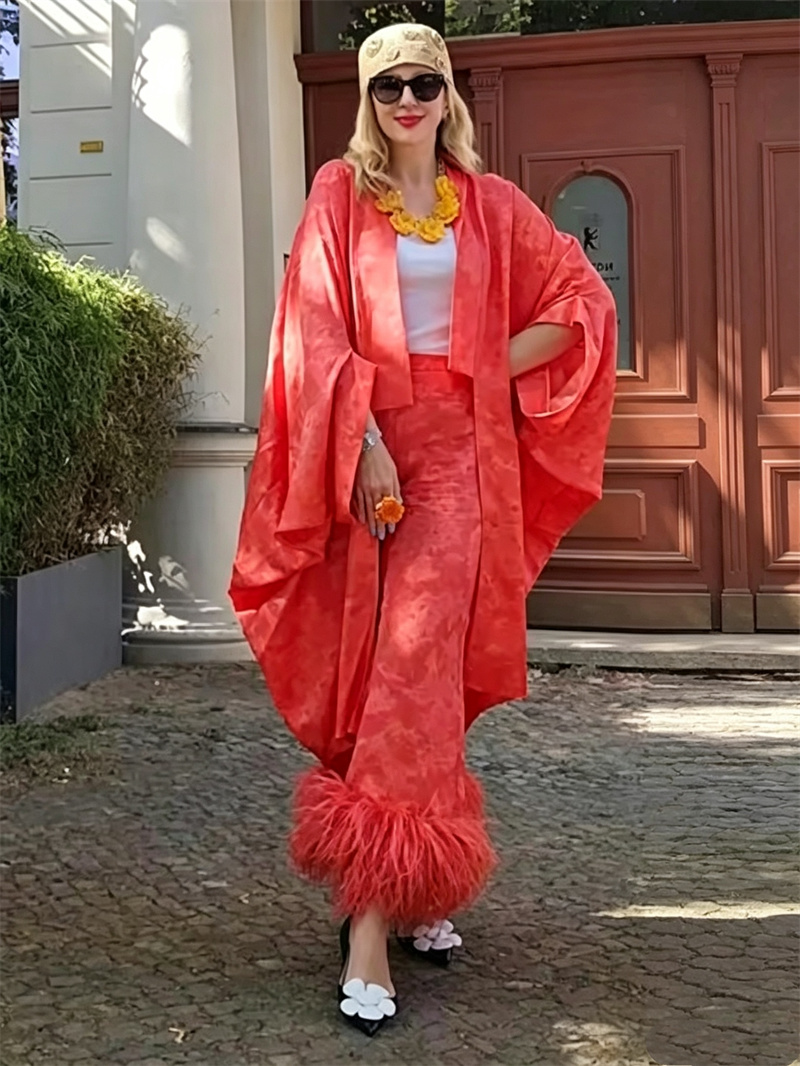Kimono de Satén con Estampado  - Embroidery Origin reseña y precio