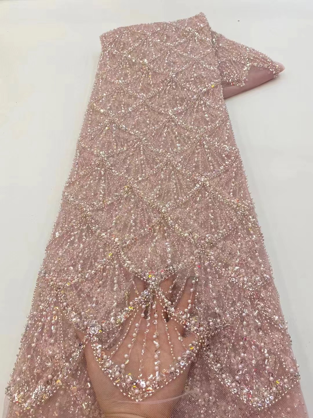 Tela de encaje de tul africano - Embroidery Net Fabric reseña y precio