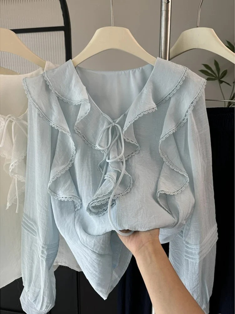 Blusa Elegante Francesa con Cu - Embroidery Origin reseña y precio